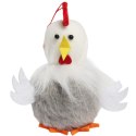 Kurka pluszowa zawieszka Ozdoba Wielkanocna Figurka 11 cm szara