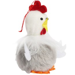Kurka pluszowa zawieszka Ozdoba Wielkanocna Figurka 11 cm szara