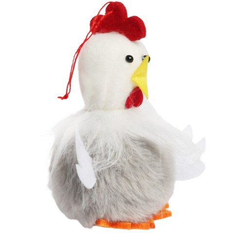 Kurka pluszowa zawieszka Ozdoba Wielkanocna Figurka 11 cm szara