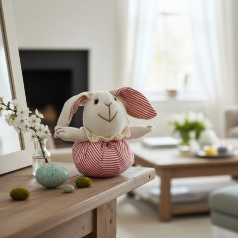 Kurka pluszowa zawieszka Ozdoba Wielkanocna Figurka 11 cm żółta
