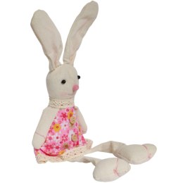 Zając siedzący Ozdoba Wielkanocna Figurka w różowej sukience 40 cm