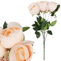 BUKIET 7 PIWONII sztuczne kwiaty do wazonu KOMPOZYCJA czerwona 48 cm