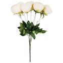 BUKIET 7 PIWONII sztuczne kwiaty do wazonu KOMPOZYCJA czerwona 48 cm