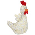 KURA OZDOBA Z MATERIAŁU W KWIATKI KURA FOLKLOR WIELKANOC ŻÓŁTA 25 CM