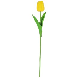 Tulipan Silikonowy Gumowy Tulipan Do Dekoracji Jak Żywy 32 cm żółty