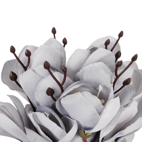 BUKIET MAGNOLII sztuczne kwiaty do wazonu KOMPOZYCJA czerwony 37 cm