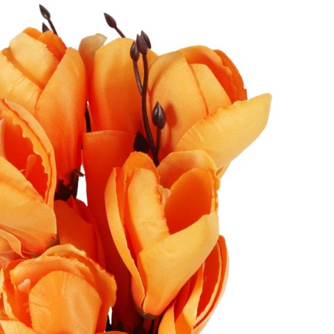 BUKIET MAGNOLII sztuczne kwiaty do wazonu KOMPOZYCJA czerwony 37 cm