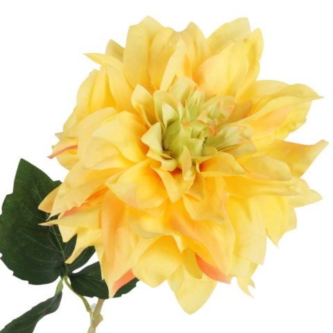 DALIA sztuczny kwiat do wazonu GEORGINIA żółta 64 cm