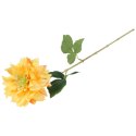 DALIA sztuczny kwiat do wazonu GEORGINIA żółta 64 cm