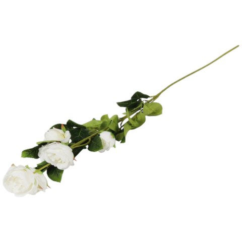 Gałązka 5 róż- biała KWIATY do wazonu 76 cm