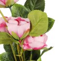 Gałązka 5 róż- jasno-różowa KWIATY do wazonu 76 cm