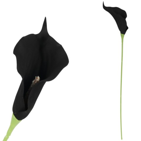 KALIA CALLA SILIKON GAŁĄZKA SZTUCZNA czarna 67 cm