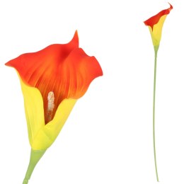 KALIA CALLA SILIKON GAŁĄZKA SZTUCZNA pomarańczowo-żółta 67 cm