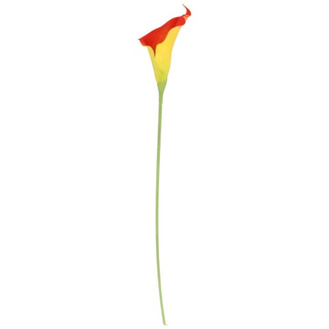 KALIA CALLA SILIKON GAŁĄZKA SZTUCZNA pomarańczowo-żółta 67 cm