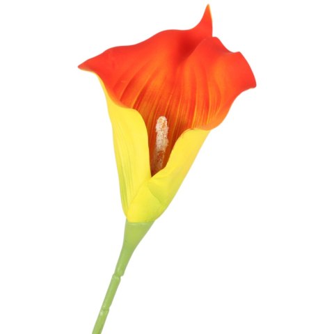 KALIA CALLA SILIKON GAŁĄZKA SZTUCZNA pomarańczowo-żółta 67 cm