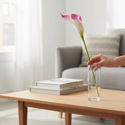 KALIA CALLA SILIKON GAŁĄZKA SZTUCZNA pomarańczowo-żółta 67 cm