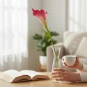 KALIA CALLA SILIKON GAŁĄZKA SZTUCZNA różowa 67 cm
