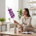 STORCZYK sztuczne kwiaty do wazonu GAŁĄZKA ORCHIDEA fioletowa 100 cm