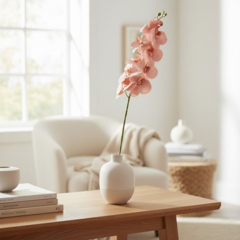 STORCZYK sztuczne kwiaty do wazonu GAŁĄZKA ORCHIDEA jasno brązowa 100 cm