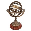 Astrolabium Sferyczne Mosiężne na Drewnianej Podstawie Duże 28 cm - NC1913