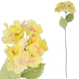HORTENSJA KWIAT SZTUCZNY do wazonu żółta 72 cm