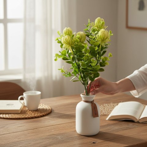 PROTEA BUKIET SZTUCZNY dodatek do kompozycji zielony 32 cm