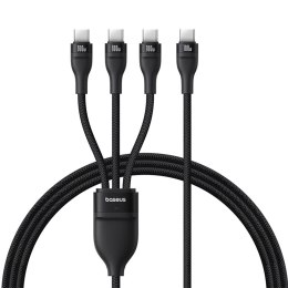 Kabel przewód 3w1 USB-C Flash Series 3 100W 1.5m - czarny