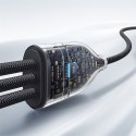 Kabel przewód 3w1 USB-C Flash Series 3 100W 1.5m - czarny