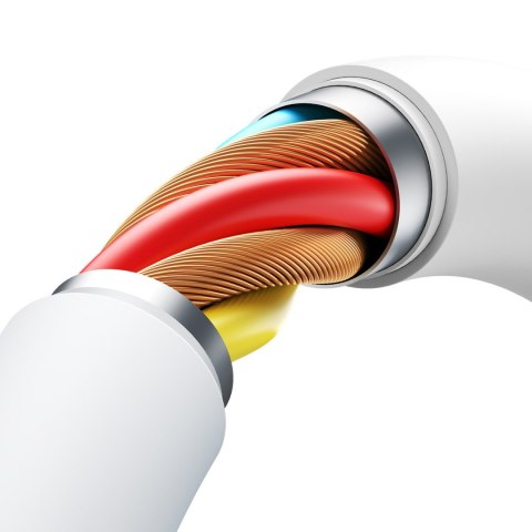 Kabel przewód USB-C Lively Series 60 W 1.2 m - biały