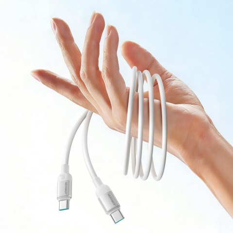 Kabel przewód USB-C Lively Series 60 W 1.2 m - biały