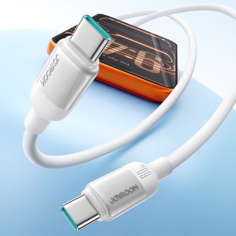 Kabel przewód USB-C Lively Series 60 W 1.2 m - biały