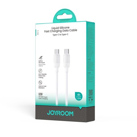 Kabel przewód USB-C Lively Series 60 W 1.2 m - biały