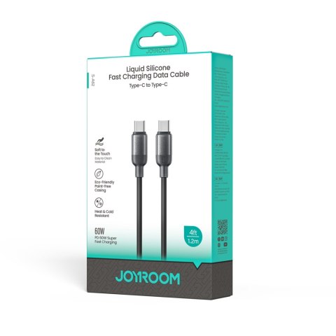 Kabel przewód USB-C Lively Series 60 W 1.2 m - czarny