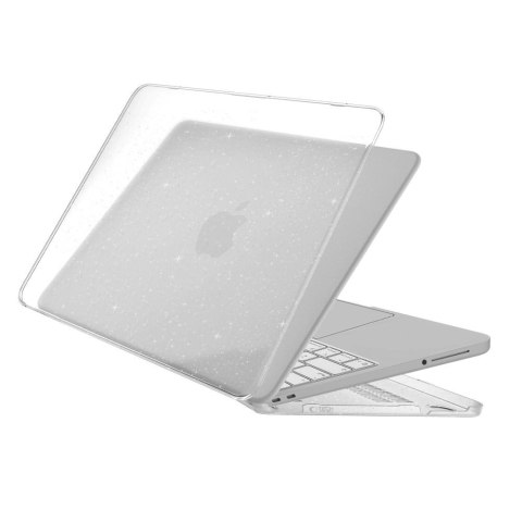 Etui Tech-Protect SmartShell na MacBook Neo 13" 2026 -przezroczysto-brokatowe
