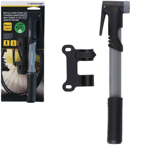 POMPKA ROWEROWA MINI 120psi (8bar) SZARA DUNLOP