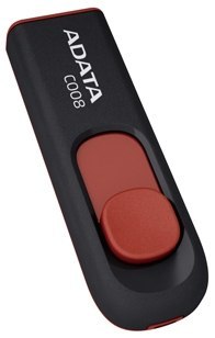 Pendrive A-DATA C008 64 GB Czarno-czerwony (64 GB /USB 2.0 /Czarno-czerwony )