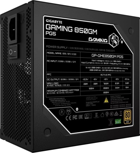 Zasilacz PC GIGABYTE 850W GP-GME850GM PG5