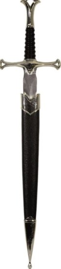 Stalowy sztylet rycerski - replika 35 cm z pochwą - SW-116