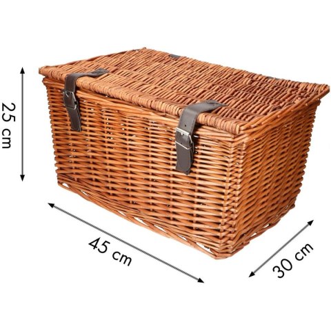 KOSZYK ROWEROWY WIKLINOWY NA PRZÓD 45x30x25CM BICYCLE GEAR