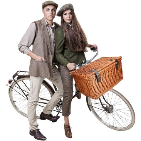KOSZYK ROWEROWY WIKLINOWY NA PRZÓD 45x30x25CM BICYCLE GEAR