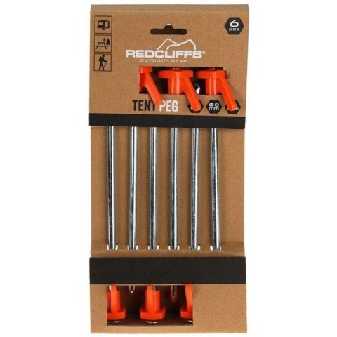 ŚLEDZIE DO NAMIOTU 21CM KPL 6SZT METAL PLASTIK REDCLIFFS