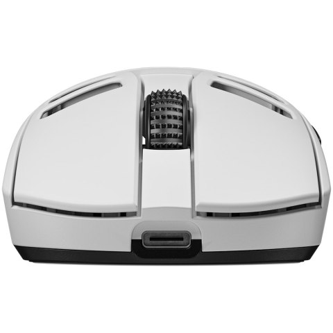 LORGAR Mysz Gamingowa MSE90W, Bezprzewodowa ze stopu magnezu, Biała