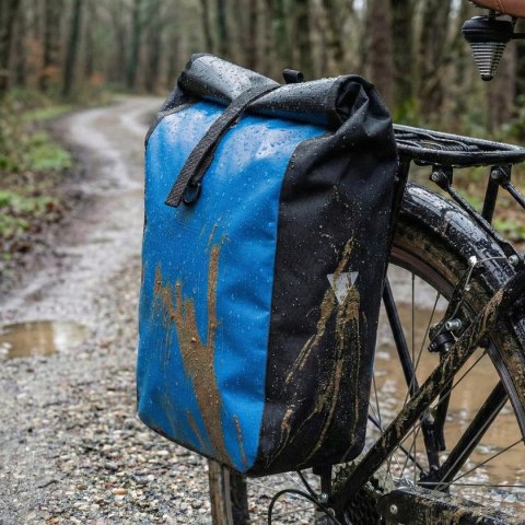 SAKWA TORBA ROWEROWA WODOSZCZELNA TYLNA NA BAGAŻNIK NIEBIESKA 13,5L XQMAX PRO