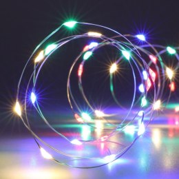 LAMPKI DRUCIKI NA BATERIE GIRLANDA 100 LED MULTIKOLOR TIMER