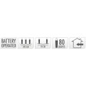 LAMPKI DRUCIKI NA BATERIE GIRLANDA 80 LED MULTIKOLOR