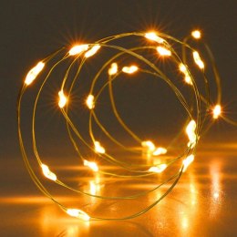LAMPKI DRUCIKI NA BATERIE GIRLANDA 80 LED SUPER CIEPŁY BIAŁY