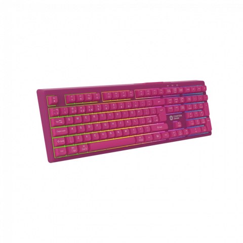 CANYON Klawiatura gamingowa Fortnax GKW-2 RGB Różowa