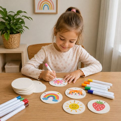 Magiczny Papier Do Malowania 3D Krążki z Pulpy Drzewnej DIY 20 Szt. 6cm