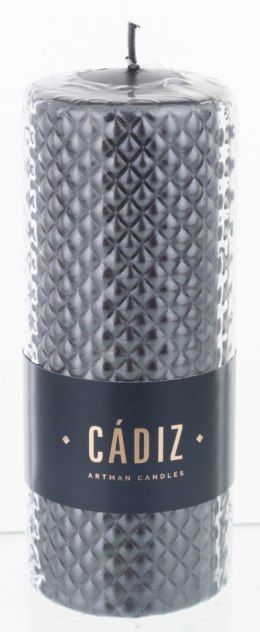 Pl Czerń Świeca Cadiz Duży Walec Fi7-Prom. ART-POL