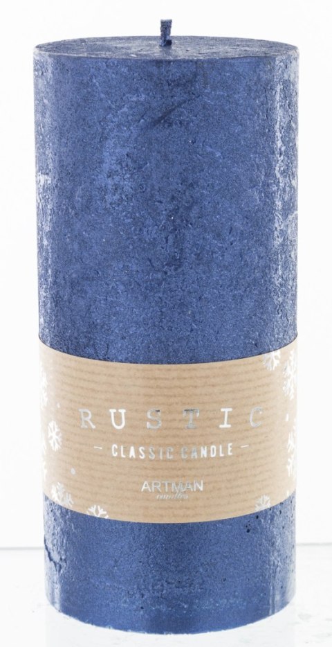 Pl Granat Świeca Rustic Metalic Walec Duży Fi7 ART-POL